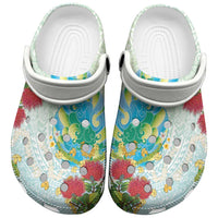Japanese and Hawaiian Culture Fusion Clogs Shoes Irezumi with Turtles and Lei Kakau Pattern Fresh Vibe LT03 Multicolor - Polynesian Pride