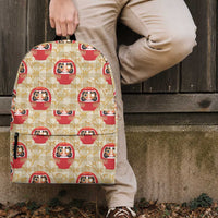Japanese Daruma Doll Backpack Palaka With Seamless Bamboo Pattern LT14 - Polynesian Pride