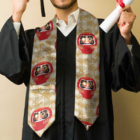 Japanese Daruma Doll Graduation Stole Palaka With Seamless Bamboo Pattern LT14 - Polynesian Pride