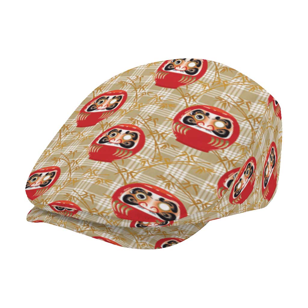 Japanese Daruma Doll Jeff Hat Palaka With Seamless Bamboo Pattern LT14 - Polynesian Pride