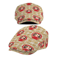 Japanese Daruma Doll Jeff Hat Palaka With Seamless Bamboo Pattern LT14 - Polynesian Pride