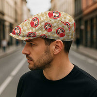 Japanese Daruma Doll Jeff Hat Palaka With Seamless Bamboo Pattern LT14 - Polynesian Pride