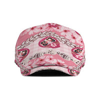 Japanese Daruma Doll Palaka Jeff Hat Cherry Blossoms With Shell Lei LT14 Pink - Polynesian Pride