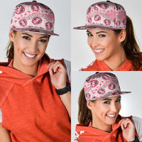 Japanese Daruma Doll Palaka Snapback Cap Cherry Blossoms With Shell Lei LT14 - Polynesian Pride