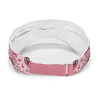 Japanese Daruma Doll Palaka Sun Visor Cap Cherry Blossoms With Shell Lei LT14 - Polynesian Pride