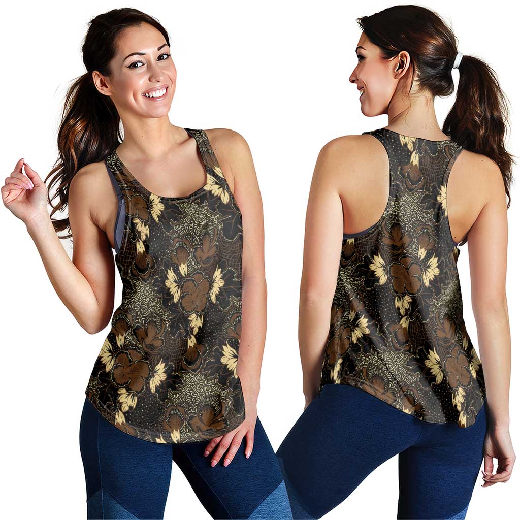Javanese Batik Semen Women Racerback Tank Indonesian Traditional Pattern
