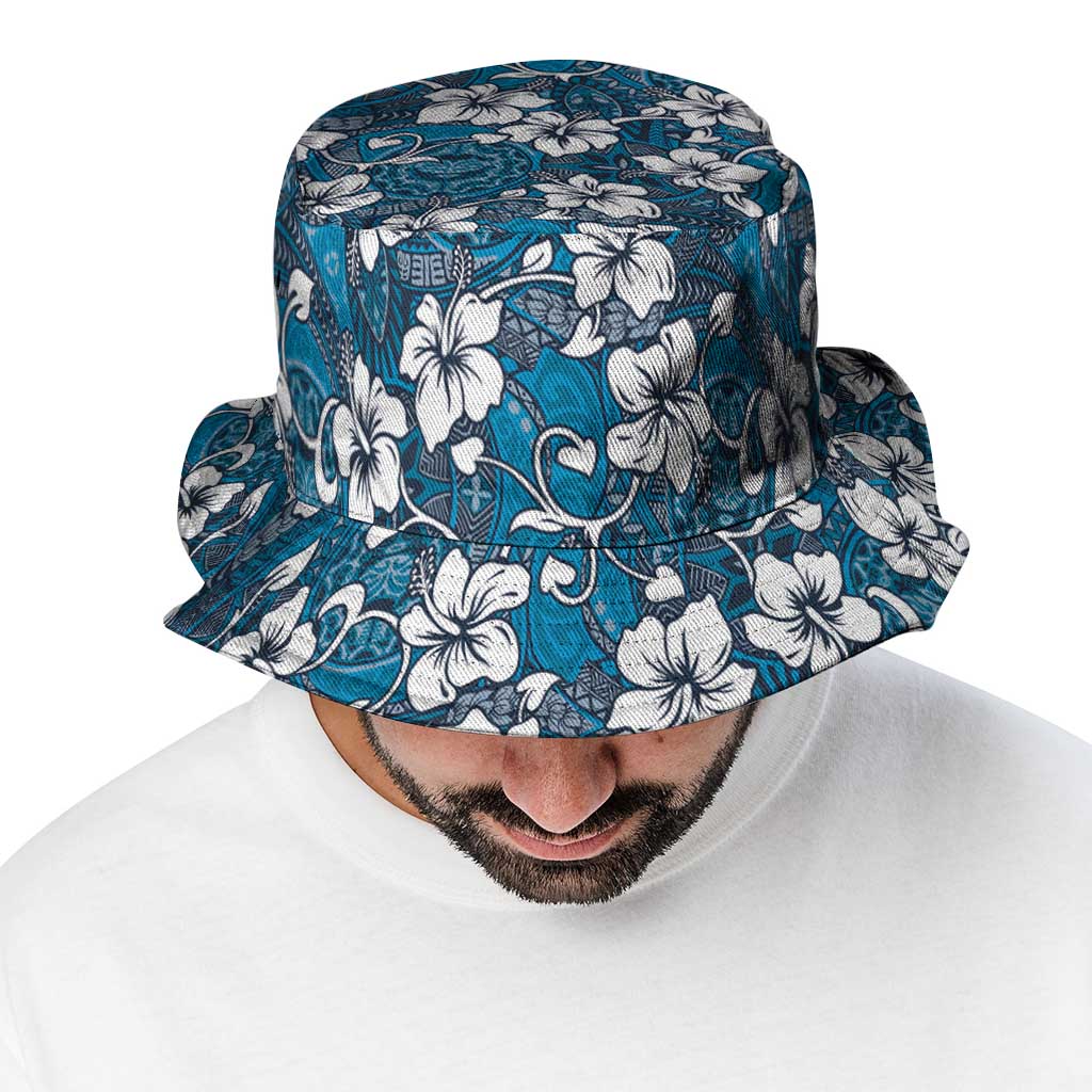 Karakarawa Bula Fiji Bucket Hat Fijian Tapa Seamless Hibiscus - Polynesian Pride