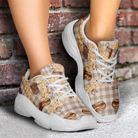 Khaki Palaka Hawaii Cowboy Chunky Sneakers Puakenikeni Lei Paniolo Papale Seamless Vibes - Polynesian Pride