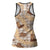Khaki Palaka Hawaii Cowboy Hollow Tank Top Puakenikeni Lei Paniolo Papale Seamless Vibes - Polynesian Pride