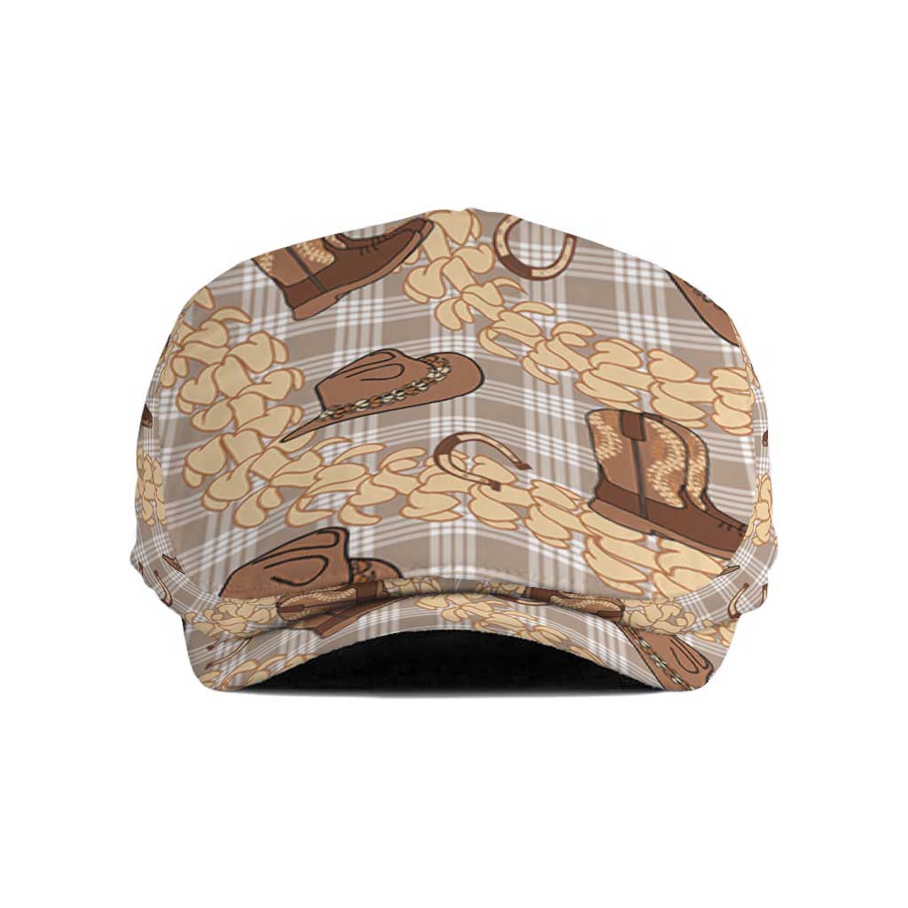 Khaki Palaka Hawaii Cowboy Jeff Hat Puakenikeni Lei Paniolo Papale Seamless Vibes - Polynesian Pride