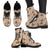 Khaki Palaka Hawaii Cowboy Leather Boots Puakenikeni Lei Paniolo Papale Seamless Vibes - Polynesian Pride