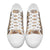 Khaki Palaka Hawaii Cowboy Low Top Shoes Puakenikeni Lei Paniolo Papale Seamless Vibes - Polynesian Pride