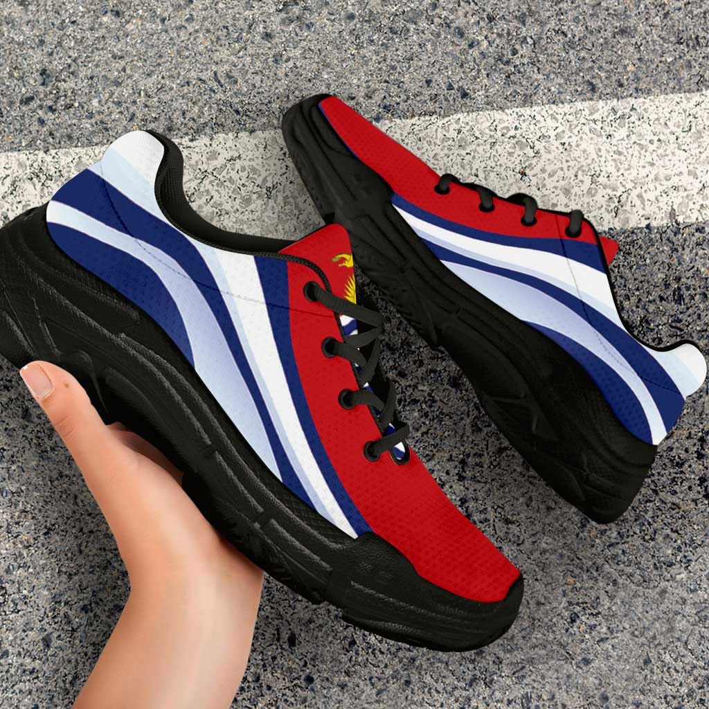Kiribati Chunky Sneakers Flag-Inspired Curve Style