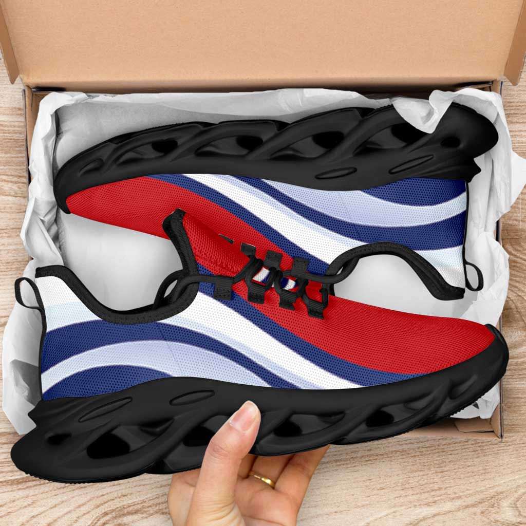 Kiribati Clunky Sneakers Flag-Inspired Curve Style