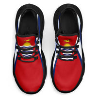 Kiribati Clunky Sneakers Flag-Inspired Curve Style