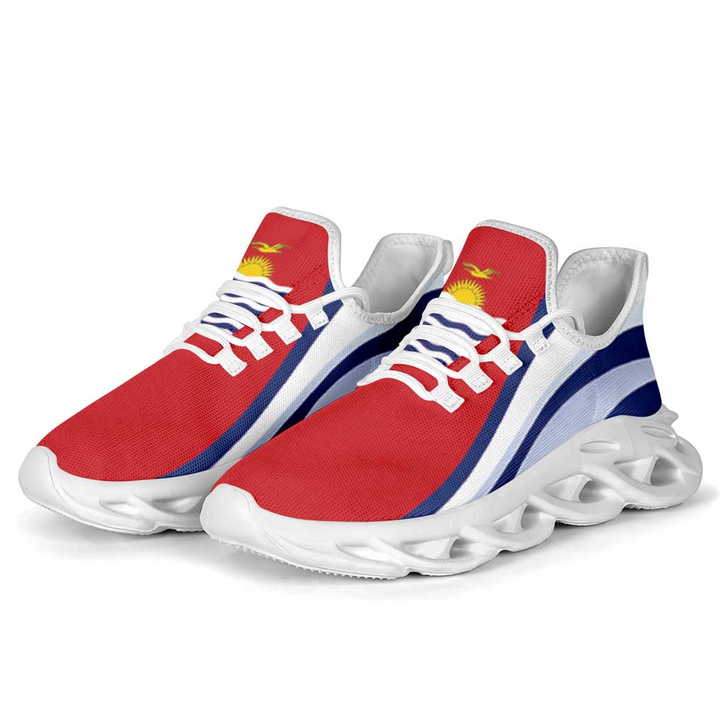 Kiribati Clunky Sneakers Flag-Inspired Curve Style