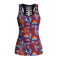 Kiribati Tekeraoi n te Kiritimati Hollow Tank Top Pacific Patchwork Xmas Vibes - Polynesian Pride