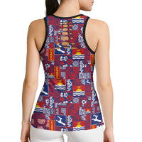 Kiribati Tekeraoi n te Kiritimati Hollow Tank Top Pacific Patchwork Xmas Vibes - Polynesian Pride
