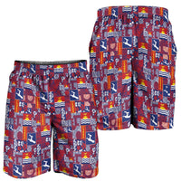 Kiribati Tekeraoi n te Kiritimati Shorts for Men Pacific Patchwork Xmas Vibes - Polynesian Pride