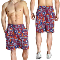 Kiribati Tekeraoi n te Kiritimati Shorts for Men Pacific Patchwork Xmas Vibes - Polynesian Pride