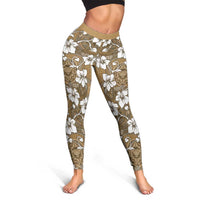 Kuvui Bula Fiji Leggings Fijian Tapa Seamless Hibiscus - Polynesian Pride