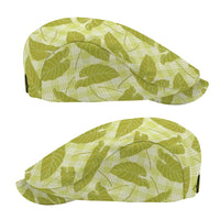 Lime Green Hawaii Kalo Palaka Motifs Jeff Hat Hawaiian Taro Leaves Elegant Vibes