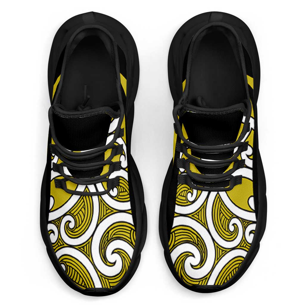 Lime Green Maori Koru New Zealand Clunky Sneakers