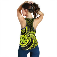 Lime Green New Zealand Mangopare Women Racerback Tank Aotearoa Maori Koru Style LT14