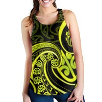 Lime Green New Zealand Mangopare Women Racerback Tank Aotearoa Maori Koru Style LT14