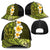 Lime Green Polynesia Baseball Net Cap Plumeria Tropical Leaves With Galaxy Polynesian Art - Polynesian Pride