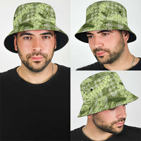 Lime Palaka Hawaii Cowboy Bucket Hat Puakenikeni Lei Paniolo Papale Seamless Vibes - Polynesian Pride