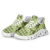 Lime Palaka Hawaii Cowboy Clunky Sneakers Puakenikeni Lei Paniolo Papale Seamless Vibes - Polynesian Pride