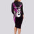 Personalised New Zealand Couples Long Sleeve Bodycon Dress and Hawaiian Shirt Aotearoa Silver Fern With Manaia Maori Unique Pink LT14 - Polynesian Pride