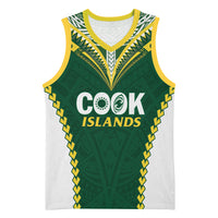 Custom Rugby League Cook Islands Basketball Jersey Tribal Pattern Green Version LT01 Unisex Green - Polynesian Pride