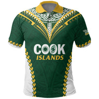 Custom Rugby League Cook Islands Polo Shirt Tribal Pattern Green Version LT01 Green - Polynesian Pride