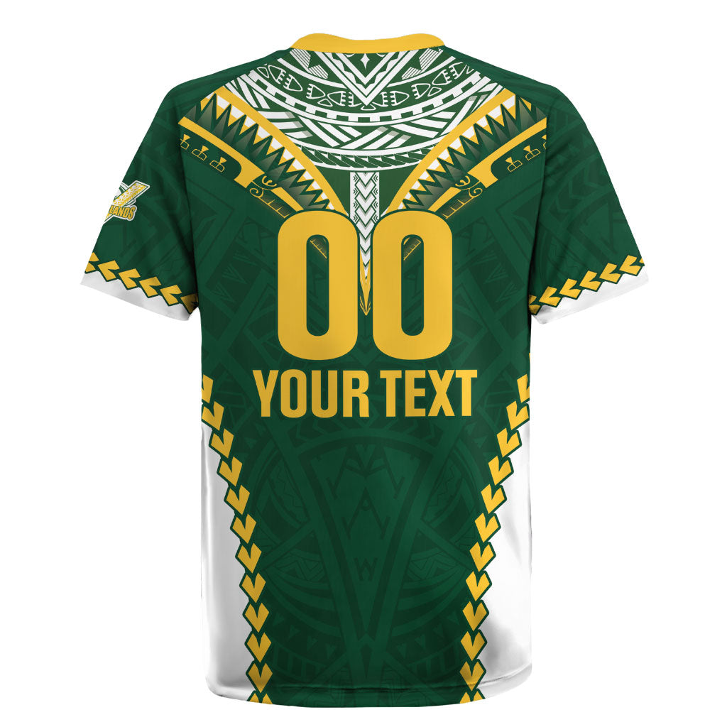 Custom Rugby League Cook Islands Rugby Jersey Tribal Pattern Green Version LT01 - Polynesian Pride