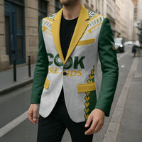 Custom Rugby League Cook Islands Blazer Tribal Pattern White Version LT01 - Polynesian Pride