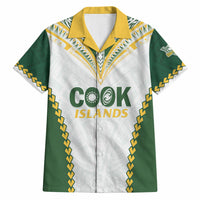 Custom Rugby League Cook Islands Hawaiian Shirt Tribal Pattern White Version LT01 White - Polynesian Pride