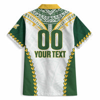 Custom Rugby League Cook Islands Hawaiian Shirt Tribal Pattern White Version LT01 - Polynesian Pride