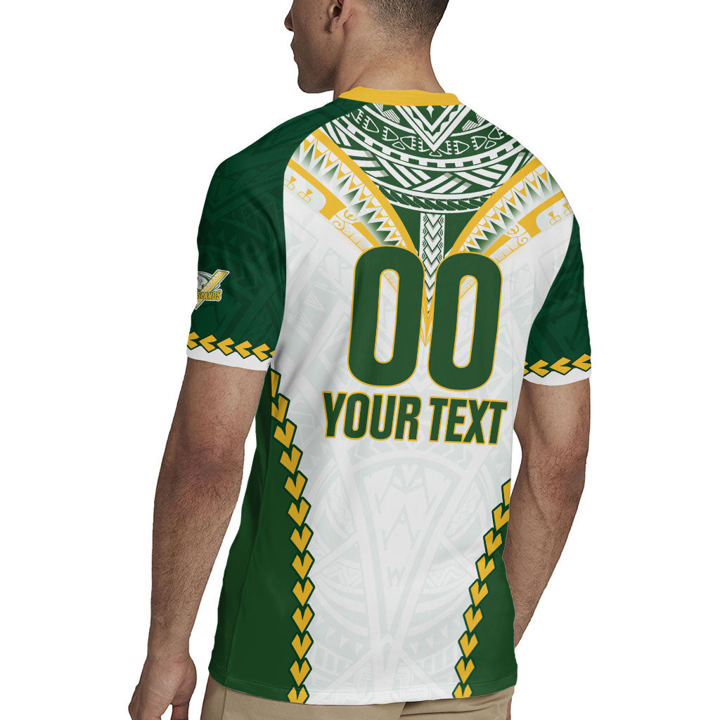 Custom Rugby League Cook Islands Rugby Jersey Tribal Pattern White Version LT01 - Polynesian Pride