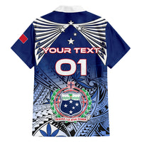 Custom Samoa Rugby Family Matching Long Sleeve Bodycon Dress and Hawaiian Shirt Toa Samoa Myriad Patterns LT01 - Polynesian Pride