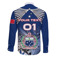 Custom Samoa Rugby Family Matching Off Shoulder Long Sleeve Dress and Hawaiian Shirt Toa Samoa Myriad Patterns LT01 - Polynesian Pride