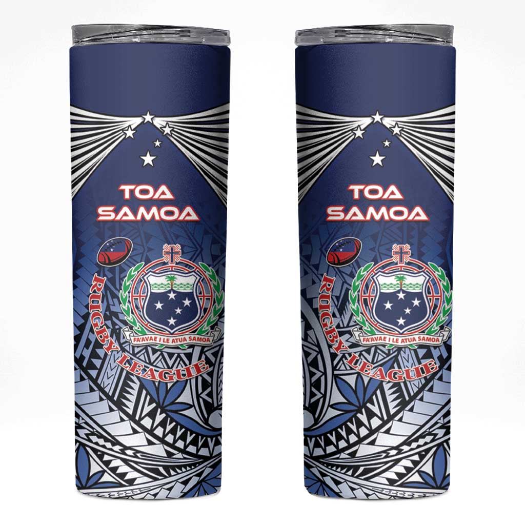 Samoa Rugby Skinny Tumbler Toa Samoa Myriad Patterns