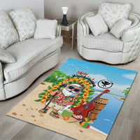Hawaii Golf Christmas Area Rug Mele Kalikimaka Funny Golfer Santa - Polynesian Pride