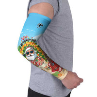 Personalized Hawaii Golf Christmas Arm Sleeves Mele Kalikimaka Funny Golfer Santa - Polynesian Pride