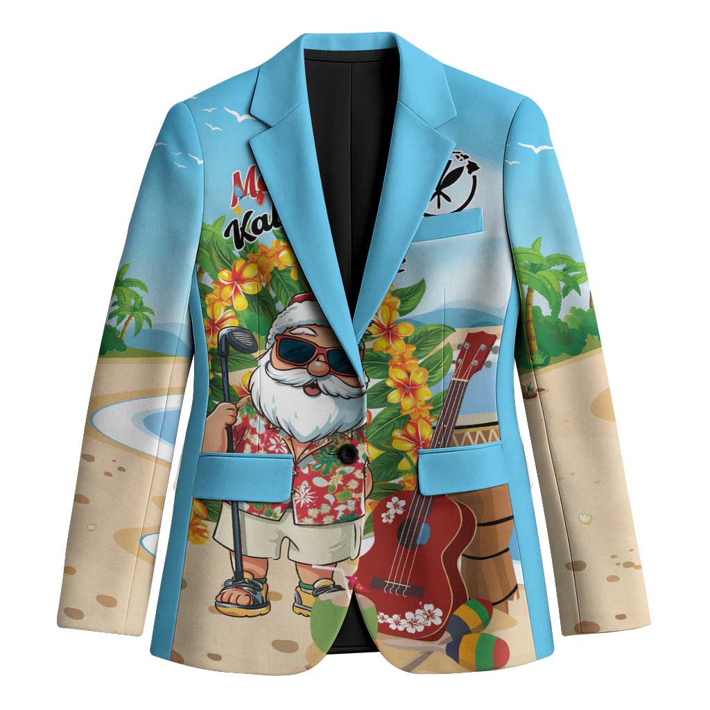 Personalized Hawaii Golf Christmas Blazer Mele Kalikimaka Funny Golfer Santa - Polynesian Pride
