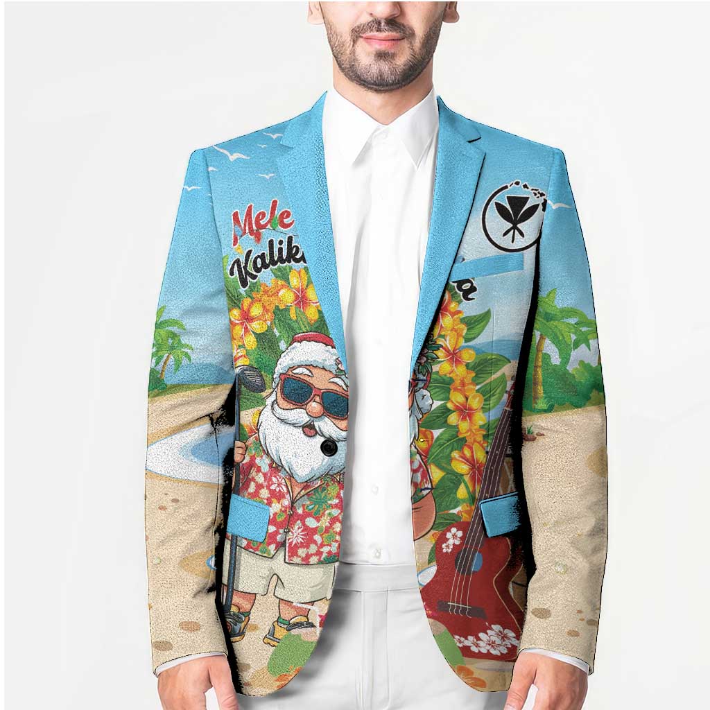 Personalized Hawaii Golf Christmas Blazer Mele Kalikimaka Funny Golfer Santa - Polynesian Pride