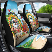 Hawaii Golf Christmas Car Seat Cover Mele Kalikimaka Funny Golfer Santa - Polynesian Pride