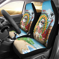 Hawaii Golf Christmas Car Seat Cover Mele Kalikimaka Funny Golfer Santa - Polynesian Pride