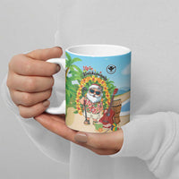 Personalized Hawaii Golf Christmas Ceramic Mug Mele Kalikimaka Funny Golfer Santa - Polynesian Pride